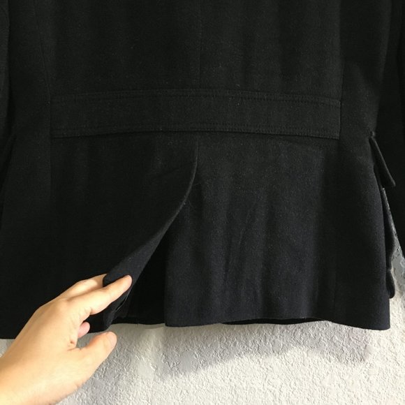 HUGO BOSS Cahmere-Wool Coat Jacket Black Size 40R Mens - Picture 6 of 14